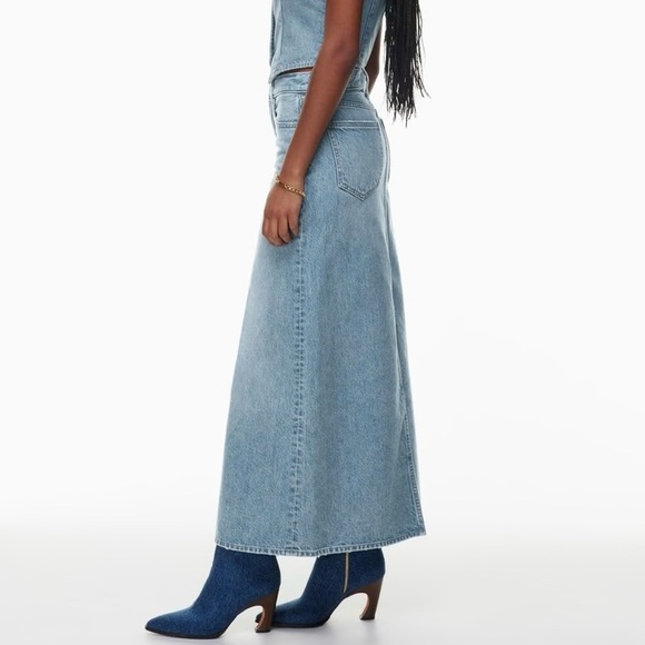 Aritzia Light Blue Denim Maxi Skirt - Picture 15 of 16